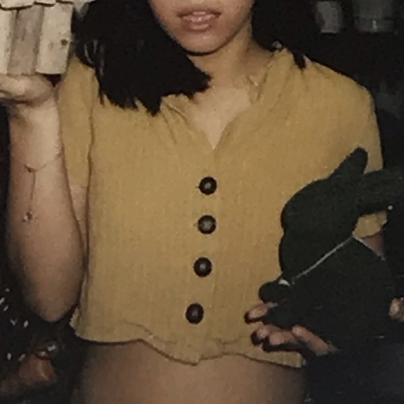 Cute cropped collard shirt - Picture 3 of 3